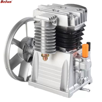 Compresseur d'air électrique robuste modèle 2070, 4HP, tête de pompe à double cylindre, haute efficacité, en fonte polie/aluminium