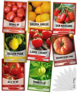 8 Variétés de <span class=keywords><strong>Tomates</strong></span> <span class=keywords><strong>Anciennes</strong></span> Écologiques pour Jardin Domestique – Sachet Zip Refermable – Idéal pour Engrais, Alimentation, Farine - Product Image 4