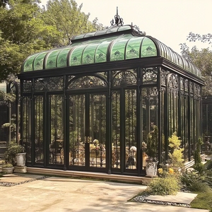 Gazebo <span class=keywords><strong>en</strong></span> <span class=keywords><strong>fer</strong></span> forgé durable Pergola <span class=keywords><strong>en</strong></span> métal Serre de pavillon de jardin extérieur Serre victorienne - Product Image 2