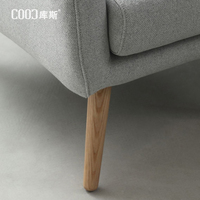 Chaise simple d'angle de lecture avec repose-pieds, mobilier pour salon, couleur gris clair, offre spéciale,