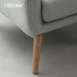 Penjualan Laris Kursi Tunggal Warna Abu-abu Muda dengan Ottoman untuk Ruang Tamu Sudut Baca Furnitur Kursi Sofa - Product Image 2