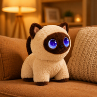 Jouet en peluche chat de 8 pouces pour soulager le stress, reconnaissance des émotions, rembourrage en coton PP, conforme CPSIA, peluche d'assistance émotionnelle