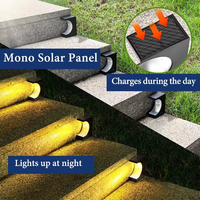 Lampe solaire à LED pour escalier Lampes d'extérieur Étanche Résistance Voie Cours Porche Allée Éclairage