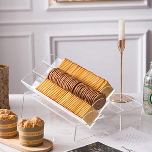 Nhà máy bánh trường hợp Acrylic Cracker khay acrylic Cookie hiển thị Khay cookie hiển thị đứng rõ ràng Acrylic đứng với 3 khe cắm - Product Image 6