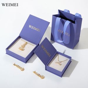 Custom Logo Magnetic Jewelry <b>Gift</b> <b>Box</b> for <b>Earrings</b>, Rings, and Necklaces Wholesale Packaging - Product Image 1