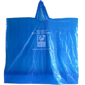 Custom Printing PE Disposable Rain Poncho Disposable Rain Coat Rain Cape
