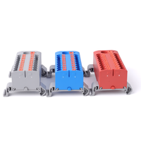 Bloc de distribution RY-ELE RPTKIX 6/12X2.5-NS35 en cuivre automobile, connexion enfichable 13 pôles, 26-12 AWG, 24A, montage sur rail DIN