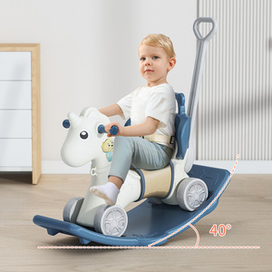 <span class=keywords><strong>Cheval</strong></span> à bascule unisexe pour enfants 2-en-1, trotteur pour bébé, petit jouet en plastique pour développer l'équilibre - Product Image 2