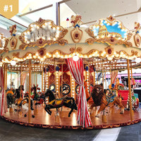 Carrousel de luxe européen 24 places certifié CE IAAPA pour centre commercial intérieur, manège personnalisé pour parc d'attractions