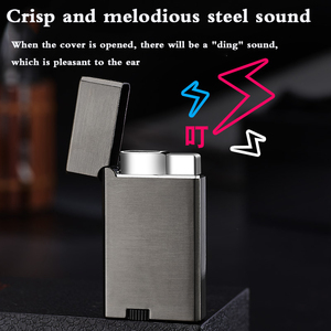 Debang vui nhẹ hơn Windproof hút thuốc lá đôi ngọn lửa xì gà biểu tượng tùy chỉnh Thuốc lá nhẹ hơn - Product Image 5