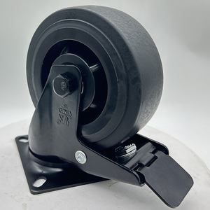 VIMA Black 5 Inch Swivel Caster TPR PP Castor 220kg Capacity Industrial <b>Trolley</b> EN12532 Certified Wheel - Product Image 2