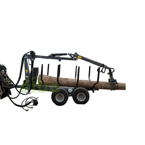 Máquina para trabalhar madeira, guindaste hidráulico para carregadeira de toras, atv de 4,2m e 3 toneladas, guindaste florestal com guincho 4WD, Indonésia