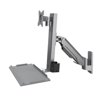 Support d'écran LCD industriel T8-GA01KB-600 Vesa, 15 à 32 pouces, bras de moniteur robuste, support réglable en argent, nouveau produit