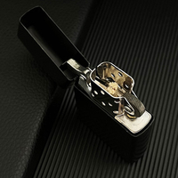 Briquet à kérosène coupe-vent personnalisé avec logo gravé au laser, en métal, multicolore, pour cigarettes