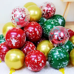Palloncini natalizi da 12 pollici palloncini rossi verdi palloncini in lattice buon natale festa di natale per natale compleanno capodanno carnevale