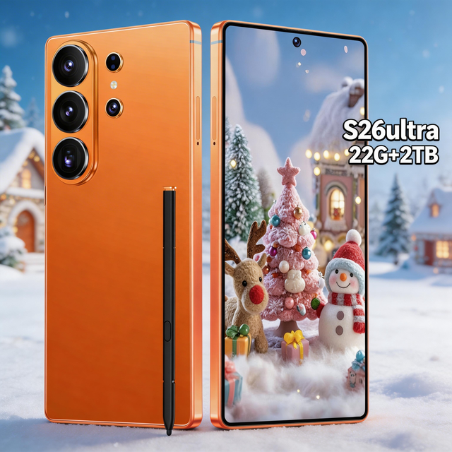 22G+2TB High Configuration 2026 New 5G Smartphone S26 ultra FULL Screen 7.3 Inch Global Phones Dual-SIM Built-in Pen 108MP LTE