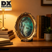 Cadre photo doré orné vintage - Style baroque antique, à suspendre au mur et à poser sur table, cadre photo de luxe pour la maison, l'art de galerie
