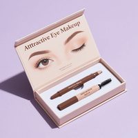 Conception imprimée personnalisée recourbe-cils en papier enduit boîtes d'emballage à fermeture magnétique pour soins de la peau boîte en carton rigide cosmétique
