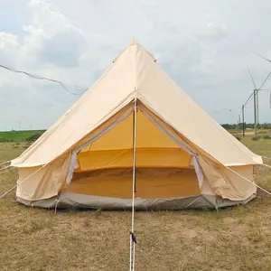 Tenda de campainha de algodão para safari, 7m, 6m, 5m, 4m e 3m, para brilho