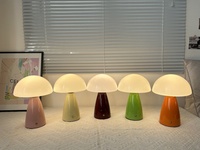 Lampe de Chevet LED Moderne en Céramique et Verre, Réglable et Dimmable, Design Ferme, Lumière Blanc Chaud, sur Batterie, pour Ambiance Chambre