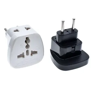 Soket Ekstensi Colokan Eropa 1 Ke 2 Universal AU US UK Ke EU Steker Eropa Soket Travel Dinding AC Power Charger Outlet Konverter Adaptor