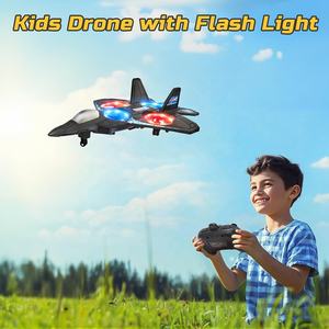 360 ° Flip Télécommande Stunt Avion Jouet Mousse Drone RC Avion avec Lumière pour <span class=keywords><strong>D</strong></span>ébutants Comprend Caméra et Chargeur - Product Image 6