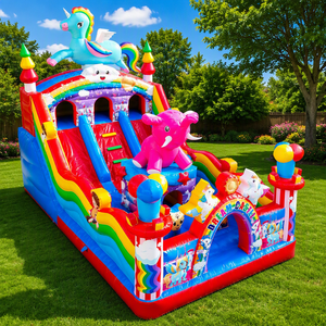 <span class=keywords><strong>Château</strong></span> Gonflable Compact pour Enfants - Jeu de Rebond et Toboggan Extérieur pour Fêtes - Offre Spéciale - Product Image 1
