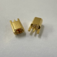 Connecteur femelle MMCX-KEF à alimentation rapide, tout en cuivre, connecteurs coaxiaux RF pour PCB