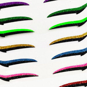 Autocollants pour les yeux Tiebeauty, paillettes bleues, autocollants adhésifs pour maquillage de scène, pour femmes - Product Image 5