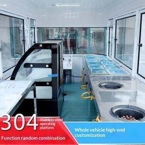 Chariot de restauration mobile pour sites touristiques, chariot de vente allongé, chariot pour boissons froides, thé au lait, stand de marché nocturne, entreprise - Product Image 4