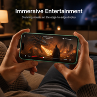 Penyimpanan Super Besar, Versi Original Tanpa Kunci I15 Plus 5G Smartphone, 128GB 256GB, Kamera 48MP, Buka Kunci Wajah