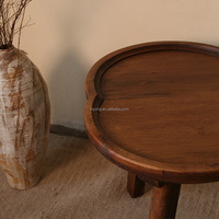 Table basse décorative en bois massif de style mid-century modern, faite à la main, design simple et luxueux, stable, durable et pratique pour le salon