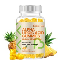 Gummies Antioxydants à l'Acide Alpha-Lipoïque et à la Biotine 1000mg 1000mcg Sans Sucre Végétaliens Complément Alimentaire pour Adultes Haute Absorption