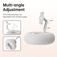 Support de téléphone portable en peluche douce, magnétique, rotatif à 360 degrés, réglable, pour tablette, lit, canapé, bureau, iPad, support mobile