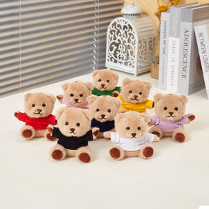 Hochwertige benutzer definierte Kawaii Mini Plüsch tier Schlüssel bund kleine Größe pelzigen Teddybär T-Shirt PP Baumwolle Füllung für Geburtstags anlässe - Product Image 5