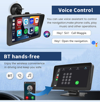 SUNWAYI Carplay sans fil écran 7 pouces tactile Android Auto Carplay Connect récepteur multimédia écran stéréo moniteur de voiture