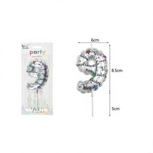 Ballon coloré numéro 9 de feuille d'or de la conception 9 d'étoile pour des célébrations d'anniversaire - Product Image 1