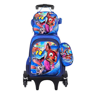 Sac à dos unisexe 3D transfrontalier pour école primaire, ensemble trois pièces, coque rigide en nylon, motif dessin animé, grande capacité - Product Image 5