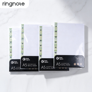 Carta di ricambio RINGNOTE A5 per <span class=keywords><strong>quaderno</strong></span>, rilegatura a disco, a righe, 60 fogli, 120 gsm, pagine funzionali, ricambio per agenda, ricambio per <span class=keywords><strong>quaderno</strong></span> aziendale - Product Image 2