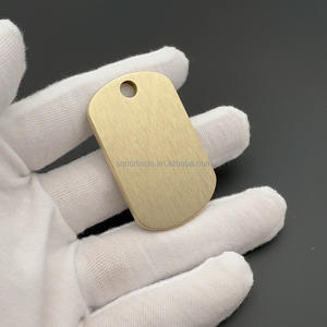 3 mm Dicke Massiv-Messing Hundemarke Ohne Beschichtung Ohne Galvanisierung Messing-Namensschild 50 X 30 mm - Product Image 6
