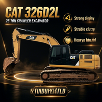 Excavatrice sur chenilles d'occasion CAT 326D2L de 26 tonnes, excavatrice Caterpillar d'origine avec moteur haute puissance pour travaux de carrière et de construction