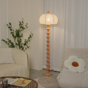 Floor <b>Lamp</b> Natural Wood Color 48x162cm LED Light Source <b>Switch</b> Control Home Living Room Bedroom Lighting - Product Image 1