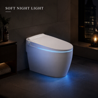Toilette intelligente avec chasse d'eau Tornado, désodorisation automatique, télécommande et siège chauffant