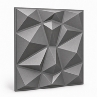 Panneau mural 3D WYRAX en PVC gris foncé imperméable à texture pyramidale pour décoration murale moderne