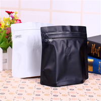 Sacs à café vides, imprimés personnalisés, 15 pièces, quadruple sachet hermétique noir mat, emballage de grains