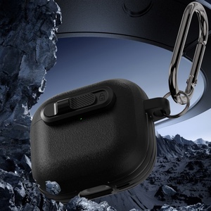Funda Protectora con Cierre Seguro para Auriculares <span class=keywords><strong>Apple</strong></span> <span class=keywords><strong>Airpods</strong></span> 4 ANC / 3 / 2 / Pro3 2 / Pro Generation, Carcasa Inalámbrica + Gancho - Product Image 5