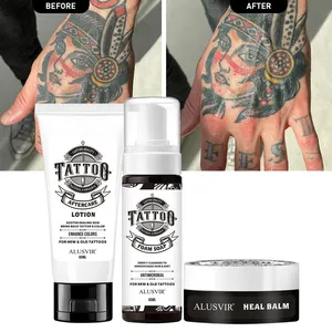 Tattoo Aftercare Set Private Label Moisturizing After Care Tattoo Foam Wash Cleanser Soah Heal Balm Soothing Lotion Set