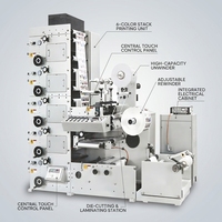 Machine d'impression flexographique automatique 6 couleurs pour étiquettes, largeur 320 mm, sécheur IR, presse d'impression d'autocollants auto-adhésifs