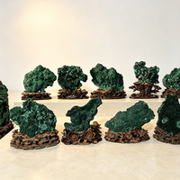 Tranches de malachite verte naturelle polie de grandes tailles, plaques de cristaux de quartz bruts non taillés, pour la guérison et la décoration