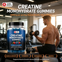 Gummies de Créatine en Gros 5000mg Créatine Monohydrate Saveur Baies 120 Gummies Croissance Musculaire Maigre Force pour la Musculation OEM